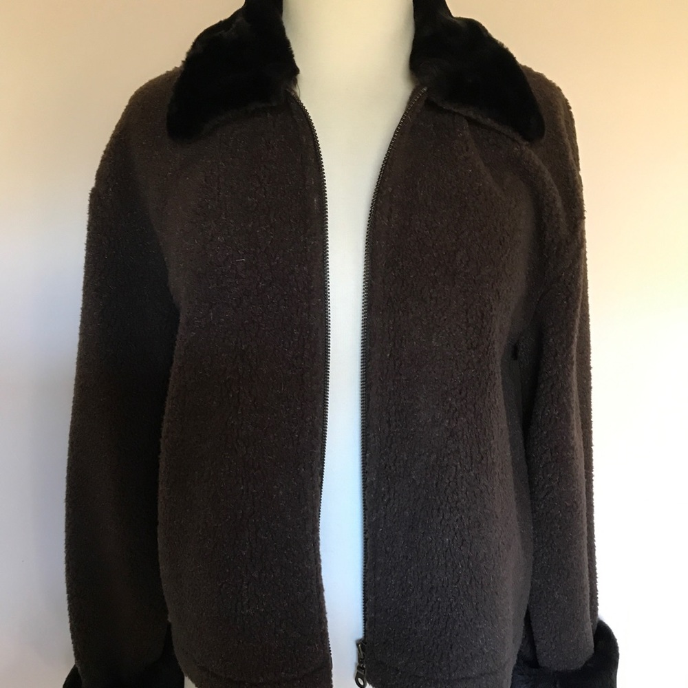 FLEECE JACKET WITH FAUX FUR
